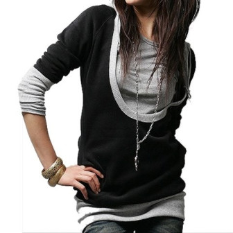 Pull Style Preppy à manches longues