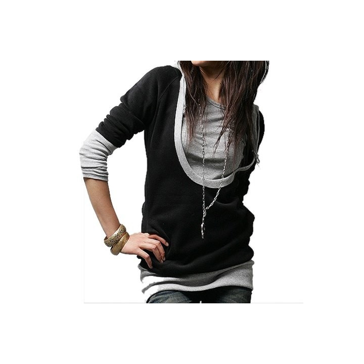 Pull Style Preppy à manches longues