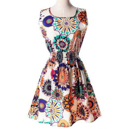 Robe été tissus taille élastique