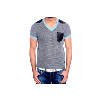 T-shirt homme à maille col V