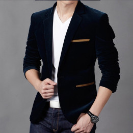 Blazer coréen style casual slim poche colorée