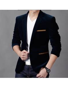Blazer coréen style casual slim poche colorée