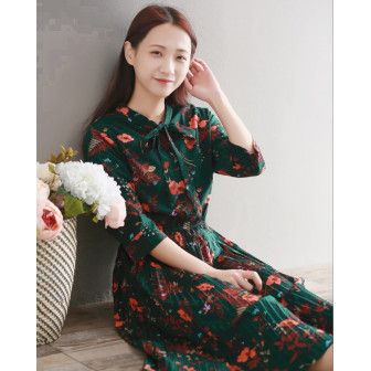 Robe japonaise verte style mori