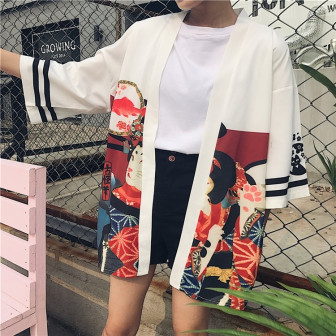 Kimono été carpe femme chat