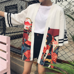 Kimono été carpe femme chat