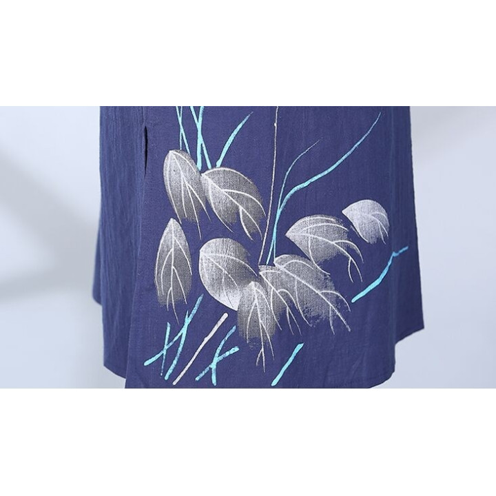 Robe été imprimé libellule fleurs