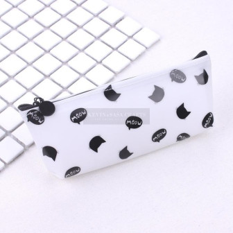 Trousse kawaii chat meow bulles