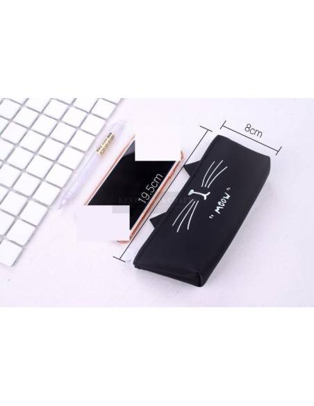 Trousse kawaii chat meow oreilles