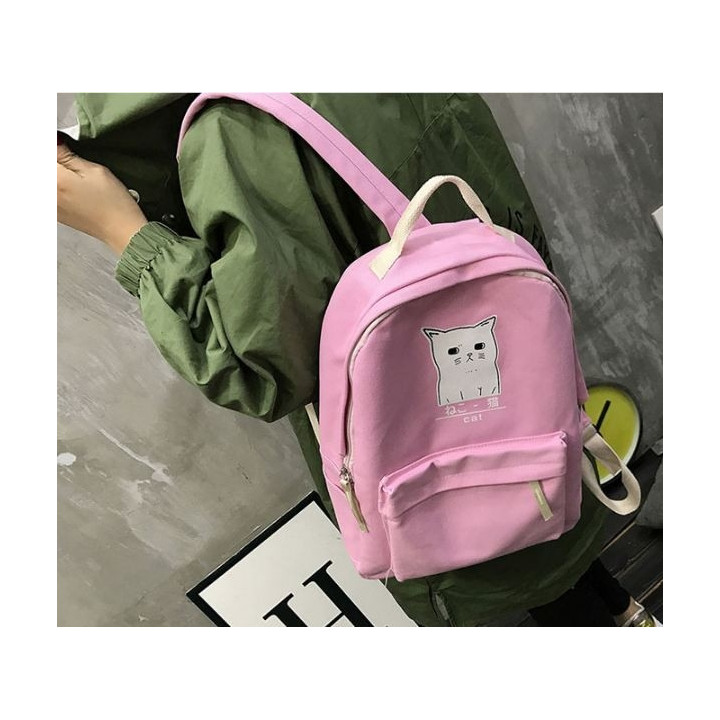 Ensemble cartable coréen chat