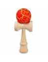 Jouet japonais coréen Kendama diametre 4 CM bois face rouge