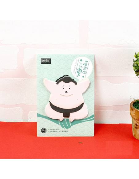 Papeterie japonaise coréenne - Bloc-notes sumo feuilles adhésives face