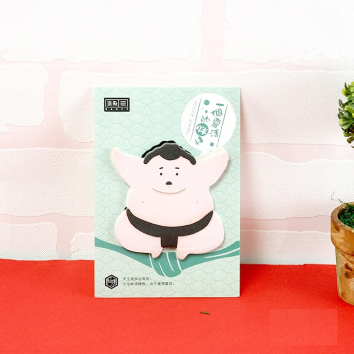 Papeterie japonaise coréenne - Bloc-notes sumo feuilles adhésives face