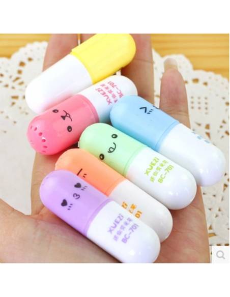 Stylo japonais coréen kawaii - Surligneur Mini Pilule - vue vrac