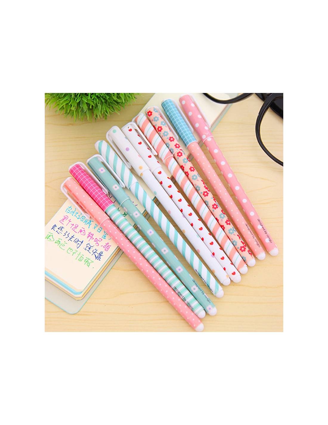 6pcs Papeterie japonaise Stylos mignons École papeterie coréenne