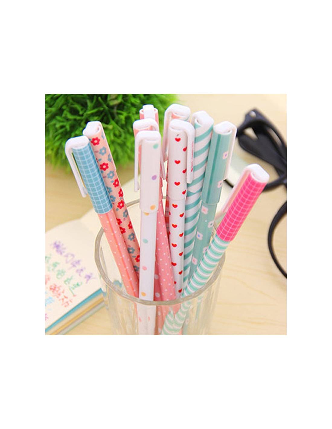 Gel Stylos WG Kawaii Presse Cute Stylo Ensemble Créatif Japonais Coréen  Papeterie Coréen Accessoires Fournitures Scolaires Du 13,43 €