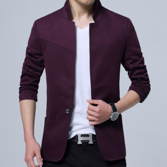 Blazer japonais Col Mao - rouge face