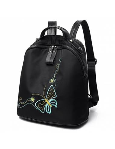 Sac japonais coréen - Sac à Dos Papillon noir - biais