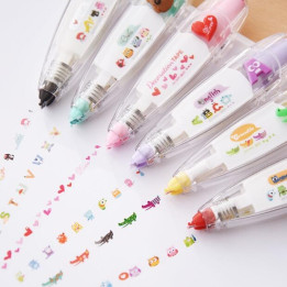 Papeterie japonaise coréenne - Rouleau Marqueur Kawaii Animaux - vrac