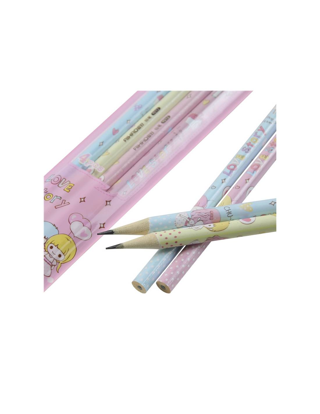 Tous nos produits japonais et coréens - Papeterie japonais et coréen -  Crayon à papier kawaii frère et soeur