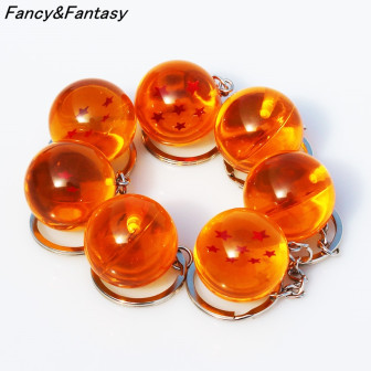 Manga japonais - Porte-clé Boule de Cristal Dragon Ball Super 1 à 7 étoiles - ensemble