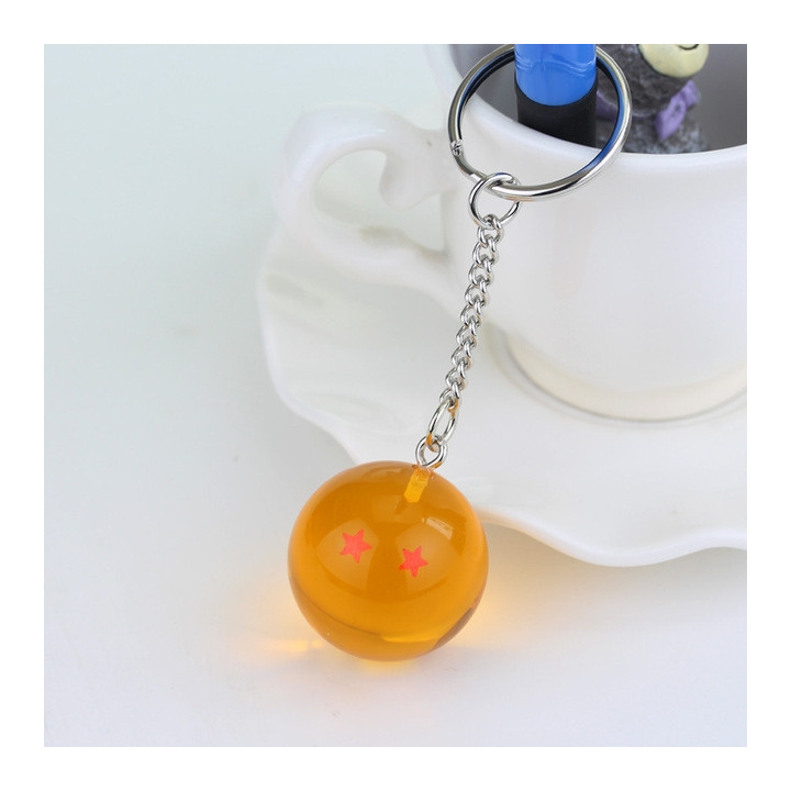 Manga japonais - Porte-clé Boule de Cristal Dragon Ball Super 2 étoiles - 
