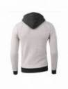 Sweat japonais Homme Deux couches zip blanc dos