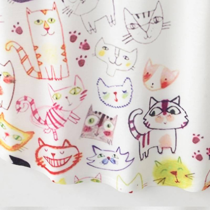 T-shirt japonais Japan Harajuku Style chats Kawaii zoom imprimé