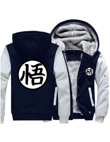 Veste bicolore symboles animés Dragon Ball Z