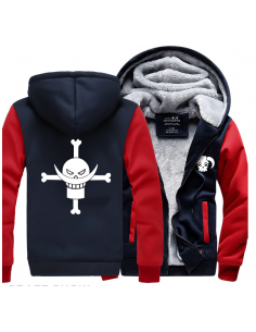 Veste bicolore symboles animés One piece