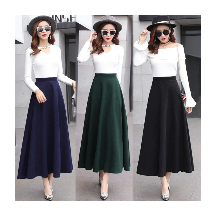 Jupe longue taille haute