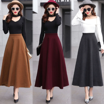 Jupe longue taille haute