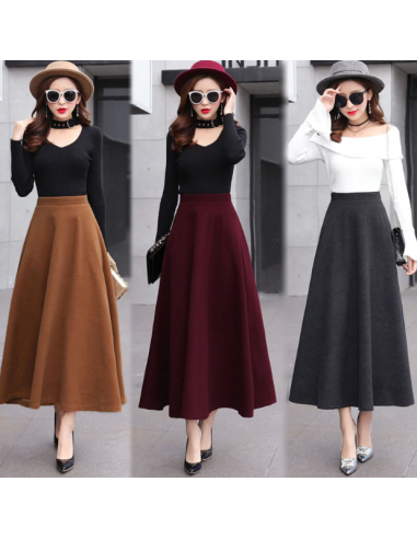 Jupe longue taille haute