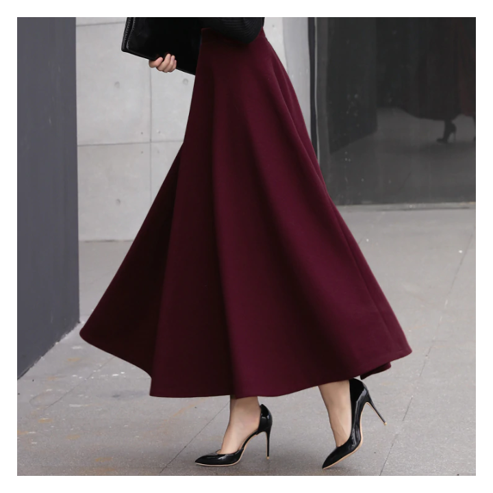 Jupe longue taille haute