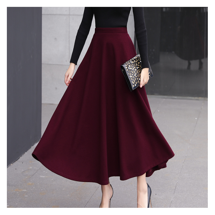 Jupe longue taille haute