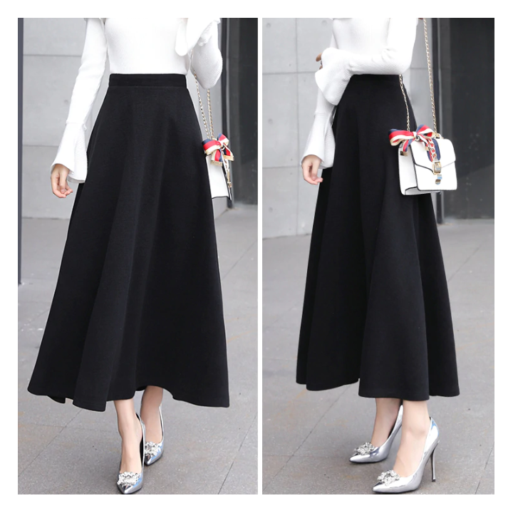 Jupe longue taille haute