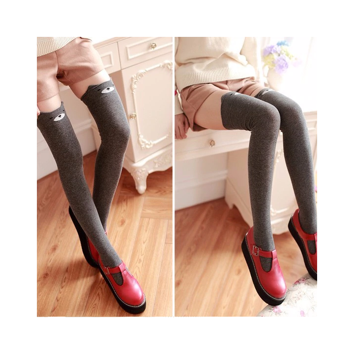 Chaussettes hautes Kawaii motifs animaux
