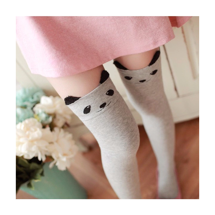Chaussettes hautes Kawaii motifs animaux