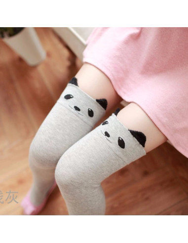 Chaussettes hautes Kawaii motifs animaux