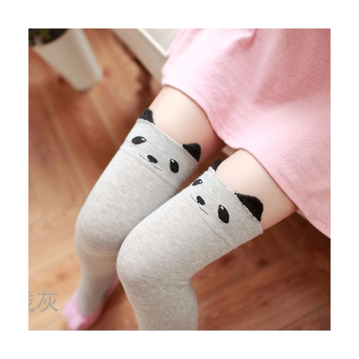 Chaussettes hautes Kawaii motifs animaux