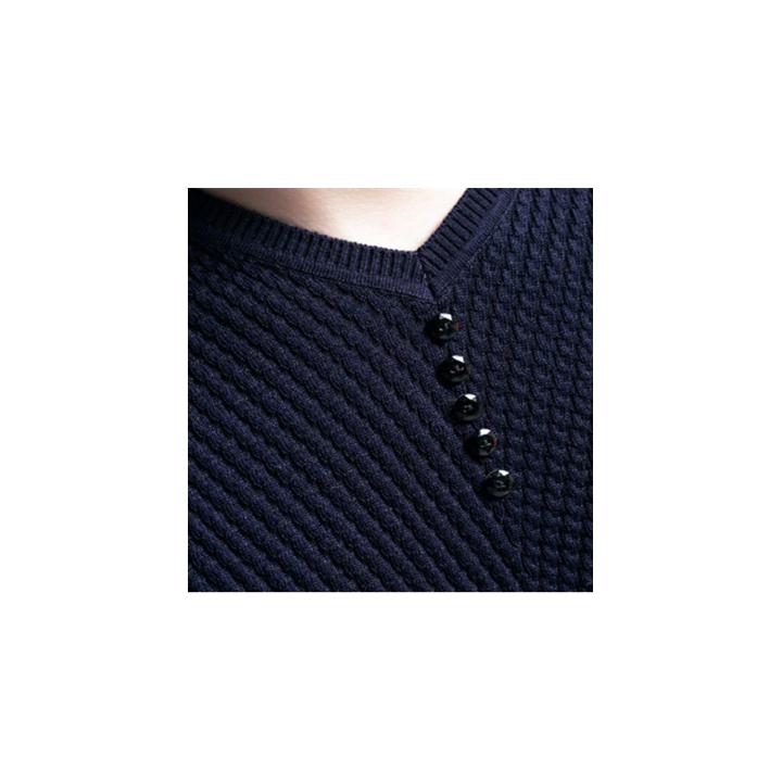 Pull à encolure boutonnée