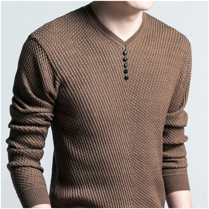 Pull à encolure boutonnée