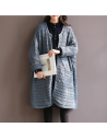 Robe en velour côtelé col Mori