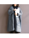 Robe en velour côtelé col Mori
