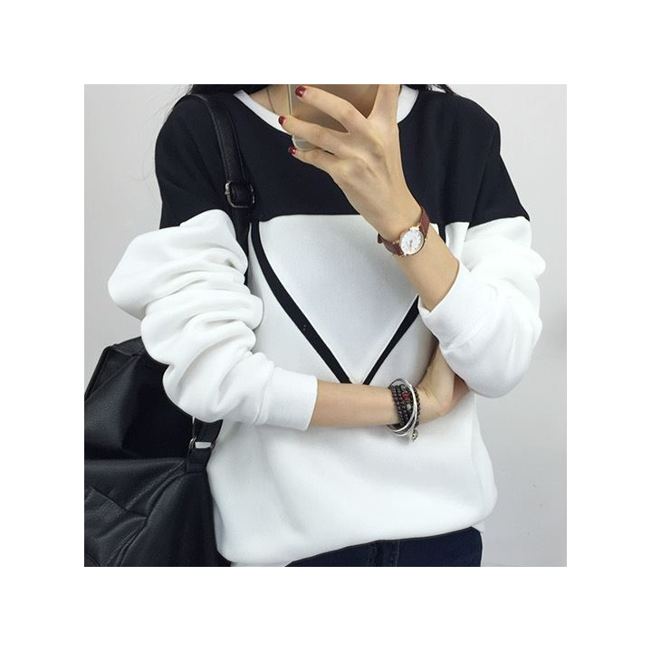 Pull noir et blanc