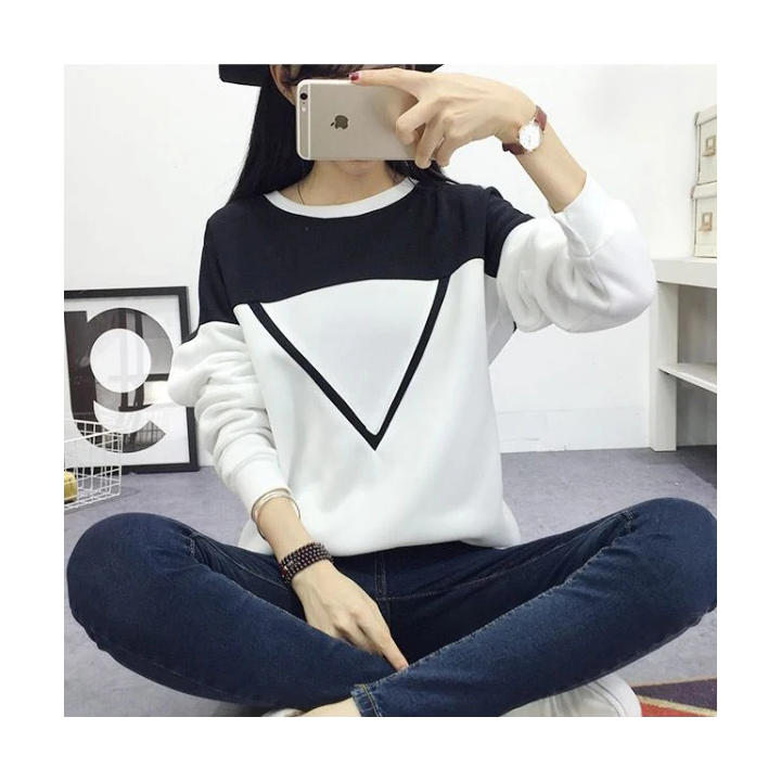 Pull noir et blanc