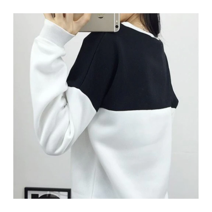 Pull noir et blanc