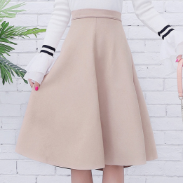 Jupe taille haute style daim