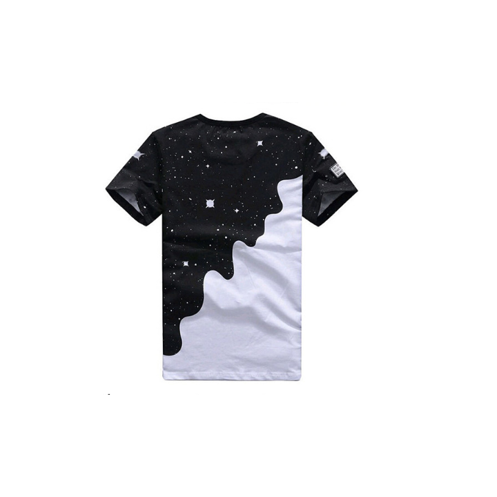 T-shirt imprimé noir et blanc