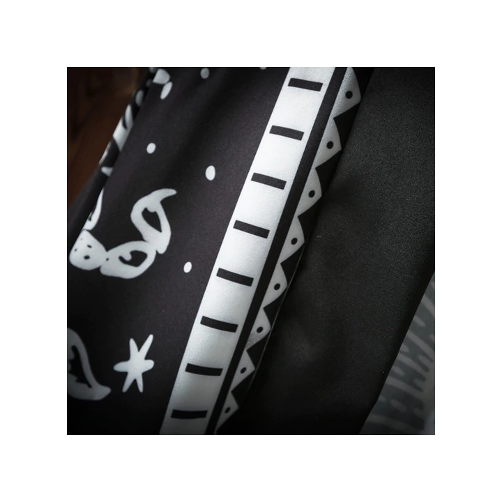 Kimono cardigan noir et blanc
