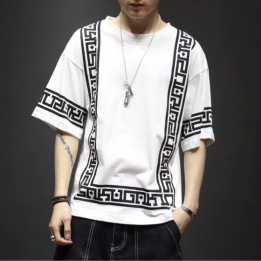 T-shirt Harajuku white & Black